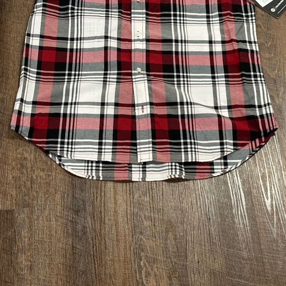 NWT AKADEMIKS Black/Red/Multi PLAID Twill 2-POCKET Men's BUTTON-UP Shirt Sz XL - Picture 8 of 9